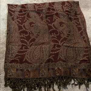 Lord & Taylor Paisley Wool Scarf NWT Retail $72